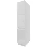 Feldmann-Wohnen Apothekerschrank Florence (1 Tür, dahinter 2 Einlegeböden, 1 Metallkorbauszug mit 2 Ablagen, 1-St., mit Vollauszug und Türdämpfer, Soft-Close-Funktion, lackierte Fronten) 40x59x207cm Front,- Korpusfarbe und Ausführung wählbar, grifflos weiß