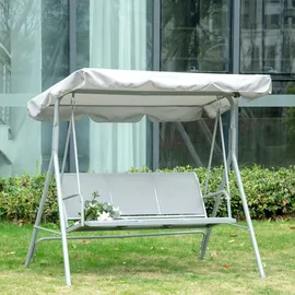 Outsunny Hollywoodschaukel Grau 3-Sitzer