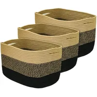 HMF Aufbewahrungskorb mit versteckten Griffen, 3er Set, Korb aus