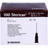 1001 Artikel Medical Sterican Kan.Luer-Lok 0,45x25mm Gr.18 braun