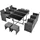 [en.casa] Laredo XL Set 11-tlg. dunkelgrau