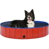 Hundepool Faltbar Rot 160 x 30 cm pvc
