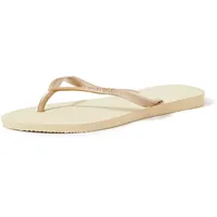 Havaianas Damen Slim Flip Flop, Sand Grey Light Golden, 37/38 EU