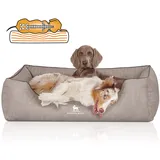 Knuffelwuff Tierbett Hundebett Tampa, Orthopädisch grau 63 cm x 85 cm