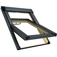 Roto Dachfenster Q42C W200 Schwingfenster Holz Fenster, 94x140 cm (9/14), 2-fach Verglasung