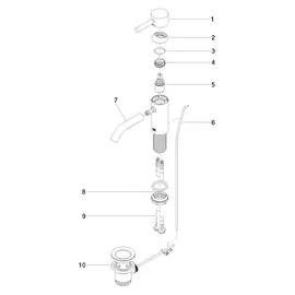 Dornbracht Meta Waschtisch-Einhandbatterie 33 501 660-00