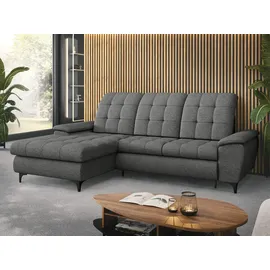 Mirjan24 Ecksofa Crystal, Eckcouch mit Bettkasten und Schlaffunktion, Wellenfeder, L-Form (Farbe: Neve 90, Seite: Links) - Couches, Wohnlandschaften, Ecksofas