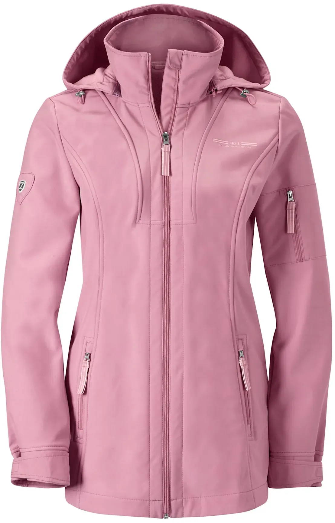 Softshelljacke CASUAL LOOKS, Damen, Gr. 40, rosa (altrosa), 94% Polyester, 6% Elasthan, unifarben, Jacken Softshelljacke