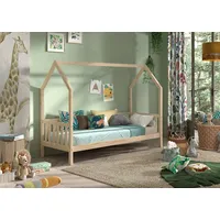 Vipack Hausbett CABANE 90 x 200 cm Kiefer massiv natur