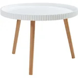 [en.casa] Bongard Weiß Bambus Ø60 x 45 cm