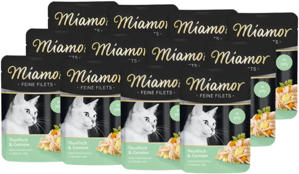 Miamor Feine Filets - Katzennassfutter Thunfischfilets mit Gemüse 12x100g
