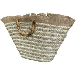 Chic Antique Strandtasche aus geflochtenem Material, Höhe 33, Länge 58, Breite 14 cm