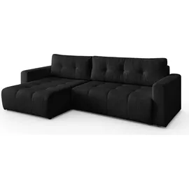 lookway Ecksofa ASTON mit Schlaffunktion Schwarz