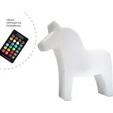 8 seasons design GmbH Motivleuchte Shining Dala Horse Kunststoff 43 cm wetterfest RGB