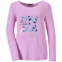 GOLDNER Shirt mit Glitzerprint, Rundhals in flieder gemustert), | Gr.: 40