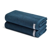 ROSS Handtuch Set Selection - Organic Cotton, Walkfrottee (Spar-Set, 2-St), 2 X Duschtuch - Im Set - Baumwolle - blau