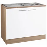 OPTIFIT Spülenschrank »Kalmar«, Breite 100 cm, weiß