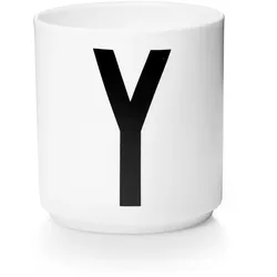 Design Letters - AJ Porzellan Becher Y, weiß