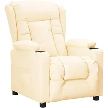 vidaXL Relaxsessel Kunstleder 72 x 71 x 70 cm Creme mit verstellbarer Rückenlehne