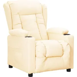 vidaXL Relaxsessel Kunstleder 72 x 71 x 70 cm Creme mit verstellbarer Rückenlehne