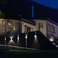 ETC Shop Wandstrahler weiß Außenleuchte quadratisch Terrassenlampe modern, LED
