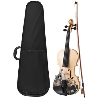 Anfänger Geige 4/4 Akustische Violine Decke Aus Linde Zargen Und Rückseite Aus Ahorn Kopfplatte Mit Koffer Und Bogen