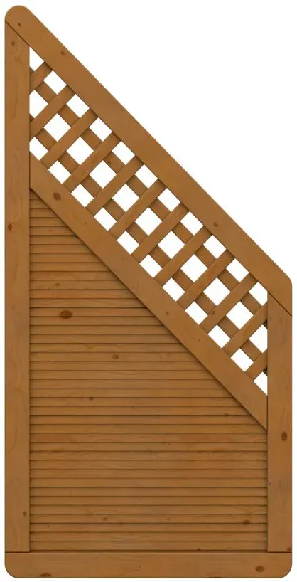 TraumGarten Sichtschutzzaun ARZAGO Holz Anschluss Braun Sichtschutz Lamellenzaun
