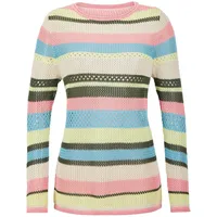 GOLDNER Ringelpullover mit Lochmuster Bunt 20