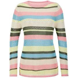 GOLDNER Ringelpullover mit Lochmuster Bunt 20