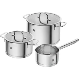Zwilling TrueFlow Kochtopfset, 3-tlg, Edelstahl,