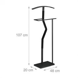 Relaxdays Herrendiener 107 x 48 x 20 cm Schwarz