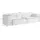 KAWOLA Sofa CELESTE 4-Sitzer mit Hocker Lederfaserstoff cognac