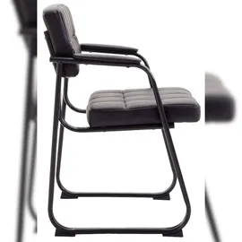 CLP 2er Set Besucherstühle Canada B Kunstleder schwarz