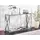 Beliani Audet Konsolentisch 120 x 40 x 76 cm Silber/Transparent