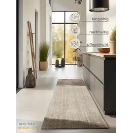HANSE HOME "Jaipur Juteteppich, als Läufer und in Rund", beige Naturweiß B:80cm H:10mm L:200cm, Jute, Teppiche, Teppich, 100% Naturfaser, Wohnzimmer, Esszimmer, Schlafzimmer, GRS