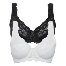 bonprix Minimizer-BH (Packung, 2-tlg) mit Bügel und dezenter Spitze schwarz 85