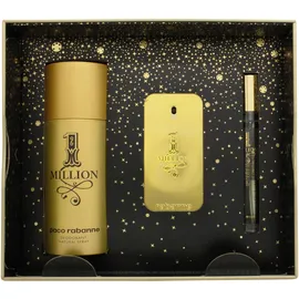 Paco Rabanne 1 Million Eau de Toilette 50 ml + Eau de Toilette 10 ml + Deo Spray 150 ml Geschenkset