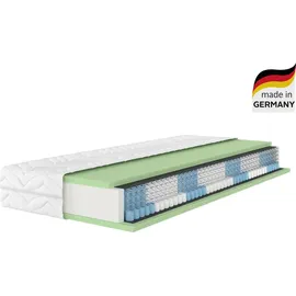 Älgdröm Taschenfederkernmatratze TFK Sonet 24, 7 Zonen, Matratze 90x200 cm, 140x200 cm & weitere Größen, Älgdröm, 24 cm hoch, Matratzen H2/H3/H4, ergonomisch, atmungsaktiv, 1000Federn (100x200 cm) 120 cm x 200 cm x 24 cm