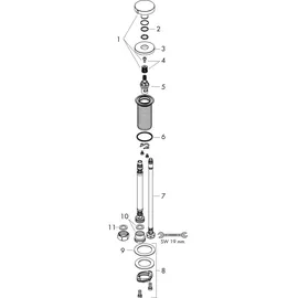 Hansgrohe Geräteabsperrventil F21 rund, mattschwarz