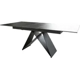 DeLife Esstisch Davion 160/200x90 cm Keramik Grau Metall ausziehbar
