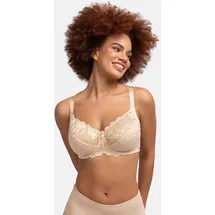 DORINA Bügel-BH "Philippa", Damen, Gr. 85, Cup D, beige, Spitze, Obermaterial: 38% Polyamid, 34% Polyester, 22% Baumwolle, 6% sonstige Fasern, unifarben, bequem, BHs Bügel-BH, mit Satinschleife, elastische Spitze, glänzende Träger