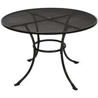 TPFGarden Gartentisch, Grau, Metall, 110x72x110 cm, Gartenmöbel, Gartentische, Gartentische