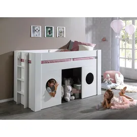 Vipack Hochbett Freya 90 x 200 cm Holz lackiert weiß