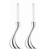 Georg Jensen Kerzenständer-Set Cobra Edelstahl Silber