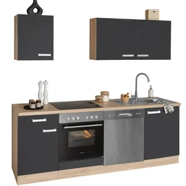 OPTIFIT Küchenzeile Leer 210 cm grau