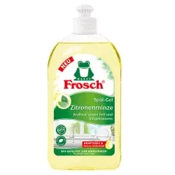 Frosch Zitronenminze Spülmittel, hohe Fettlösekraft 6350 , 1 Karton = 8 Flaschen à 500 ml
