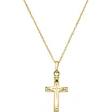 Luigi Merano Kette mit Kreuz-Anhänger, Gelbgold 585 Ketten Gold Damen