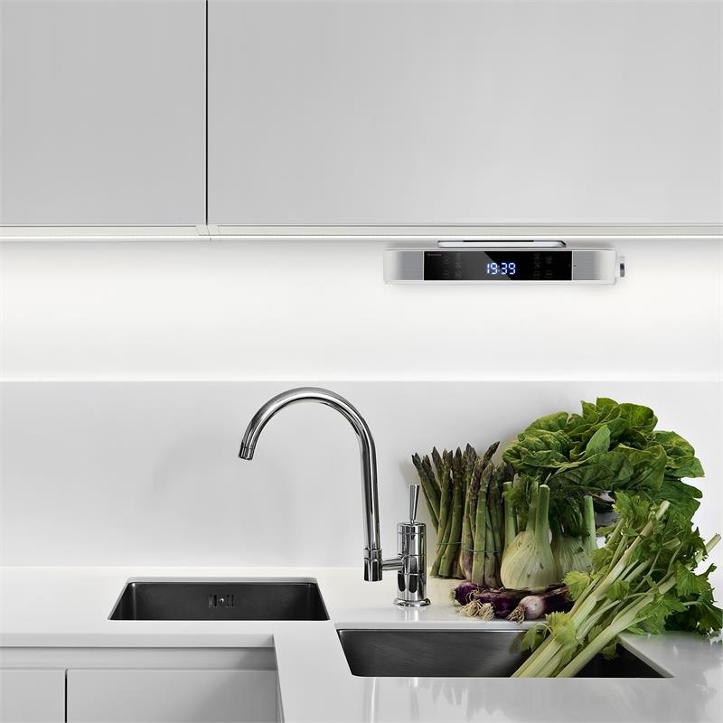 KR-140 Bluetooth Küchenradio Freisprechfunktion UKW-Tuner LED-Leuchte weiß