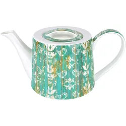 Kanne Diamantporzellan - Shabby Chic Holz grün - 4210
