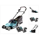 Makita DLM 382 RG2 Akku Rasenmäher 36 V ( 2x 18 V ) 38 cm 40 l + 2x Akku 6,0 Ah + Ladegerät